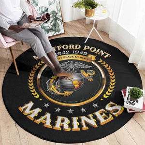 Montford Point Marines Legacy Round Carpet Honoring The Legend