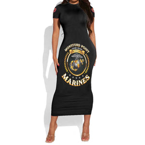 Montford Point Marines Legacy Short Sleeve Bodycon Dress Honoring The Legend