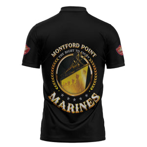 Montford Point Marines Legacy Zipper Polo Shirt Honoring The Legend