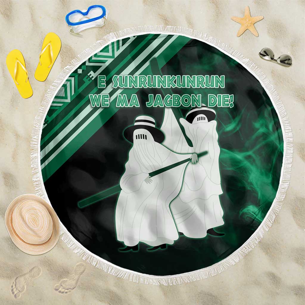 Nigeria Yoruba Festival Beach Blanket Eko Spirit Eyo Masquerade