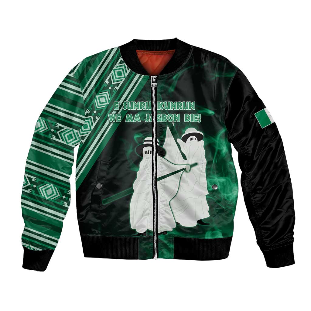 Nigeria Yoruba Festival Bomber Jacket Eko Spirit Eyo Masquerade