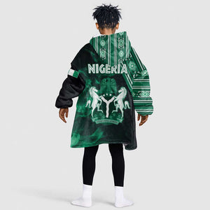 Nigeria Yoruba Festival KId Wearable Blanket Hoodie Eko Spirit Eyo Masquerade