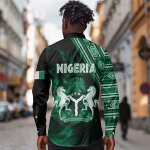 Nigeria Yoruba Festival Long Sleeve Button Shirt Eko Spirit Eyo Masquerade