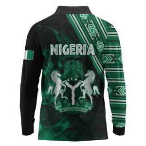 Nigeria Yoruba Festival Long Sleeve Polo Shirt Eko Spirit Eyo Masquerade