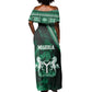 Nigeria Yoruba Festival Off Shoulder Maxi Dress Eko Spirit Eyo Masquerade