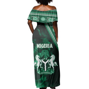 Nigeria Yoruba Festival Off Shoulder Maxi Dress Eko Spirit Eyo Masquerade