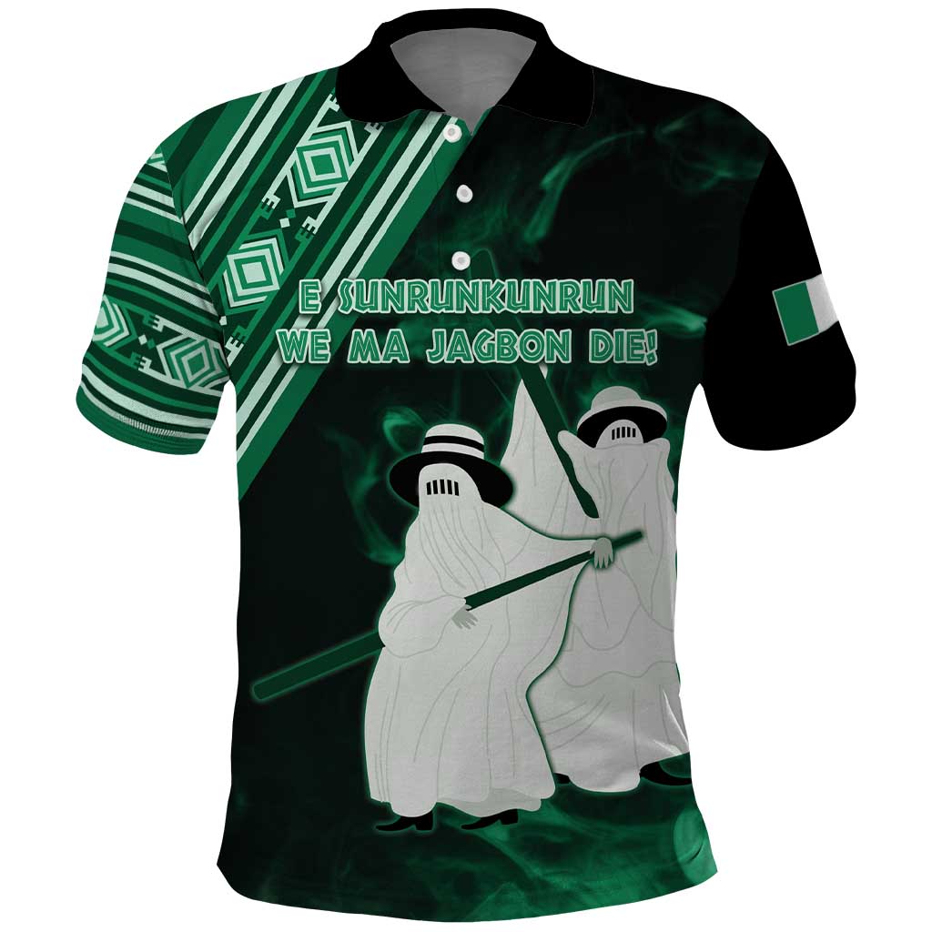 Nigeria Yoruba Festival Polo Shirt Eko Spirit Eyo Masquerade