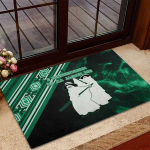 Nigeria Yoruba Festival Rubber Doormat Eko Spirit Eyo Masquerade