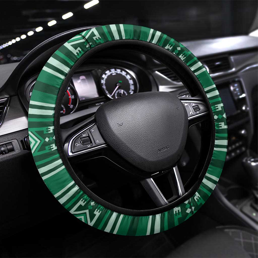 Nigeria Yoruba Festival Steering Wheel Cover Eko Spirit Eyo Masquerade