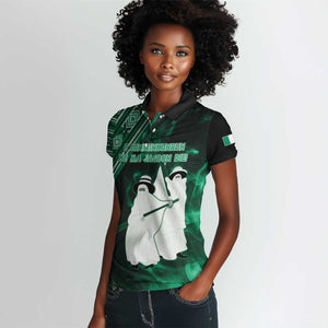 Nigeria Yoruba Festival Women Polo Shirt Eko Spirit Eyo Masquerade