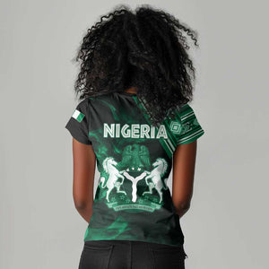 Nigeria Yoruba Festival Women V-Neck T-Shirt Eko Spirit Eyo Masquerade