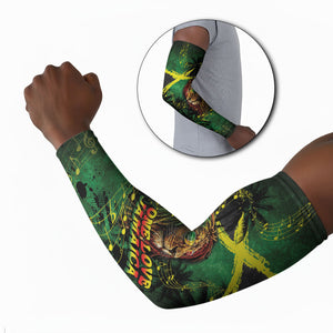 One Love Jamaica Arm Sleeves Rastafarian Lion Reggae Grunge Style