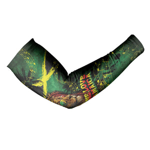 One Love Jamaica Arm Sleeves Rastafarian Lion Reggae Grunge Style