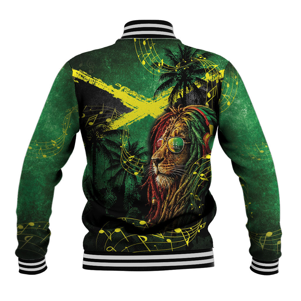 One Love Jamaica Baseball Jacket Rastafarian Lion Reggae Grunge Style