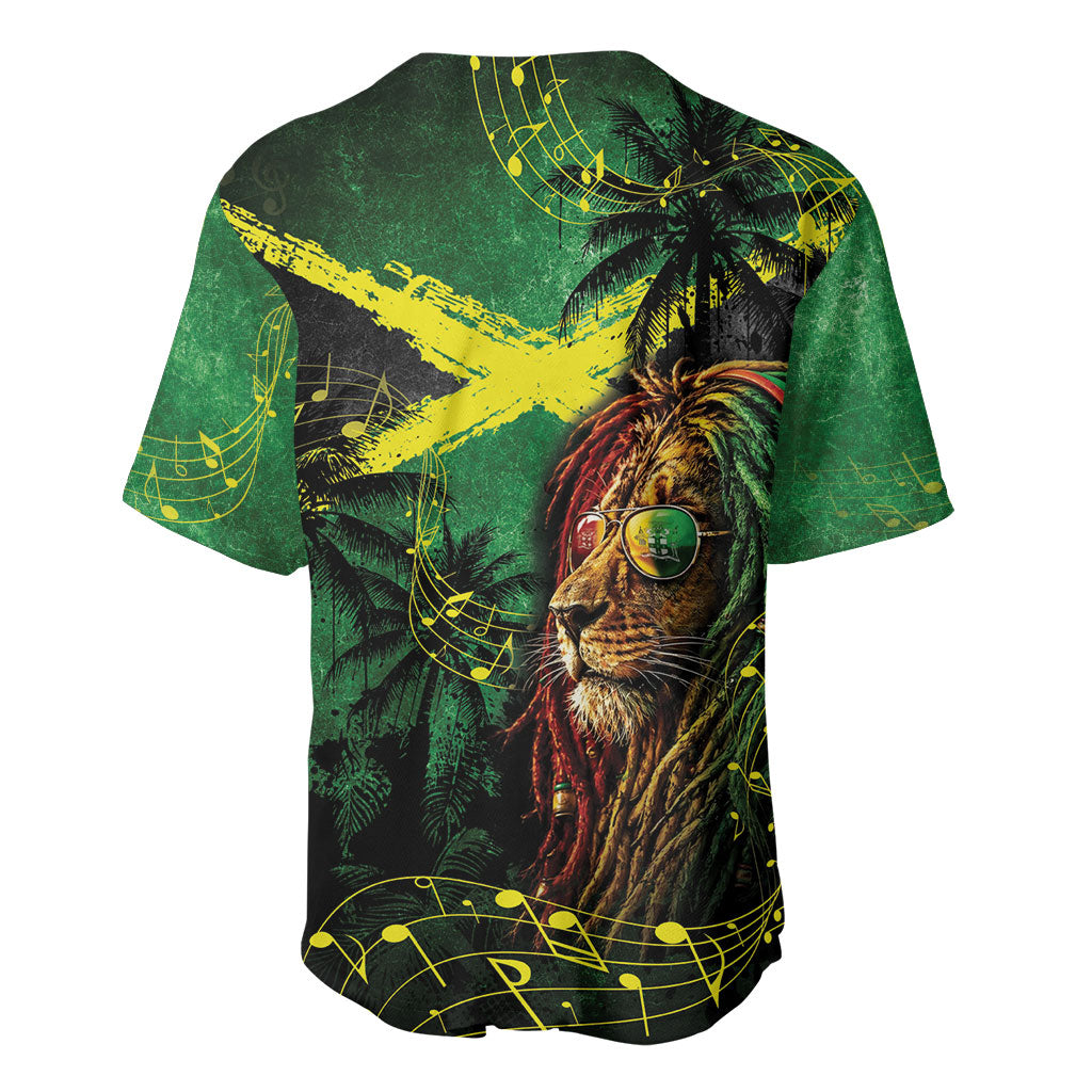 One Love Jamaica Baseball Jersey Rastafarian Lion Reggae Grunge Style
