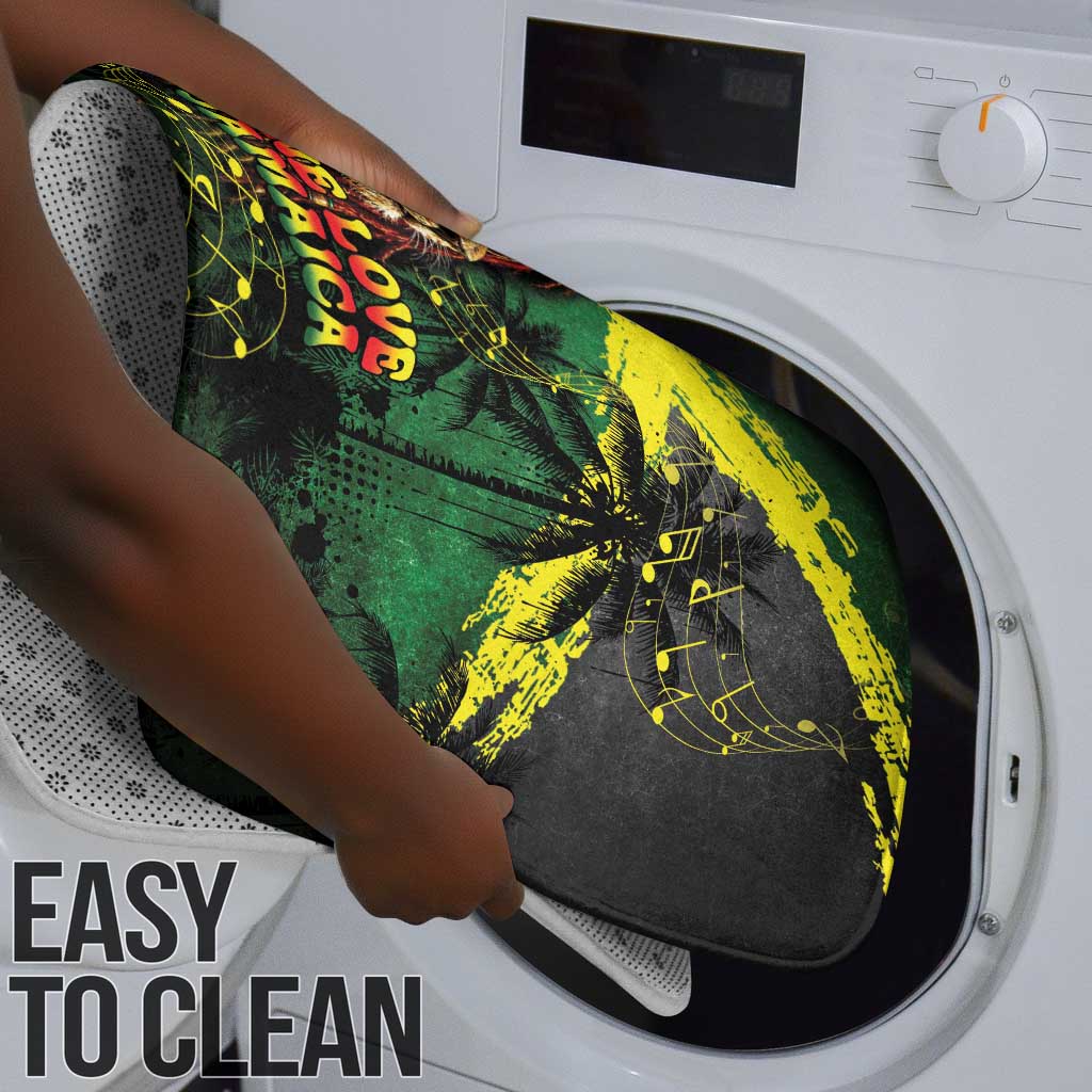 One Love Jamaica Bathroom Set Rastafarian Lion Reggae Grunge Style