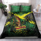 One Love Jamaica Bedding Set Rastafarian Lion Reggae Grunge Style