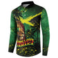 One Love Jamaica Button Sweatshirt Rastafarian Lion Reggae Grunge Style