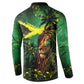 One Love Jamaica Button Sweatshirt Rastafarian Lion Reggae Grunge Style