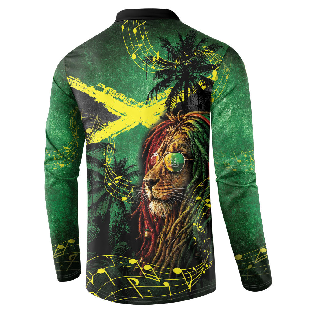 One Love Jamaica Button Sweatshirt Rastafarian Lion Reggae Grunge Style