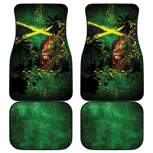 One Love Jamaica Car Mats Rastafarian Lion Reggae Grunge Style