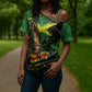 One Love Jamaica Cross Shoulder Shirt Rastafarian Lion Reggae Grunge Style