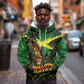 One Love Jamaica Hoodie Rastafarian Lion Reggae Grunge Style