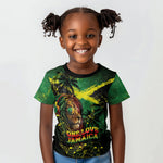 One Love Jamaica Kid T shirt Rastafarian Lion Reggae Grunge Style