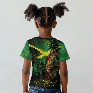One Love Jamaica Kid T shirt Rastafarian Lion Reggae Grunge Style
