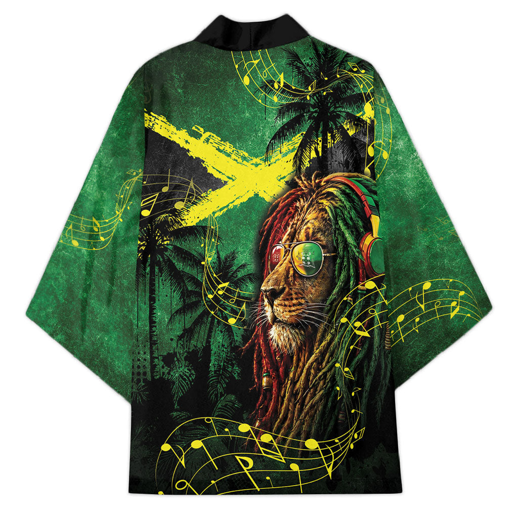 One Love Jamaica Kimono Rastafarian Lion Reggae Grunge Style