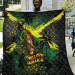 One Love Jamaica Quilt Rastafarian Lion Reggae Grunge Style