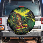 One Love Jamaica Spare Tire Cover Rastafarian Lion Reggae Grunge Style