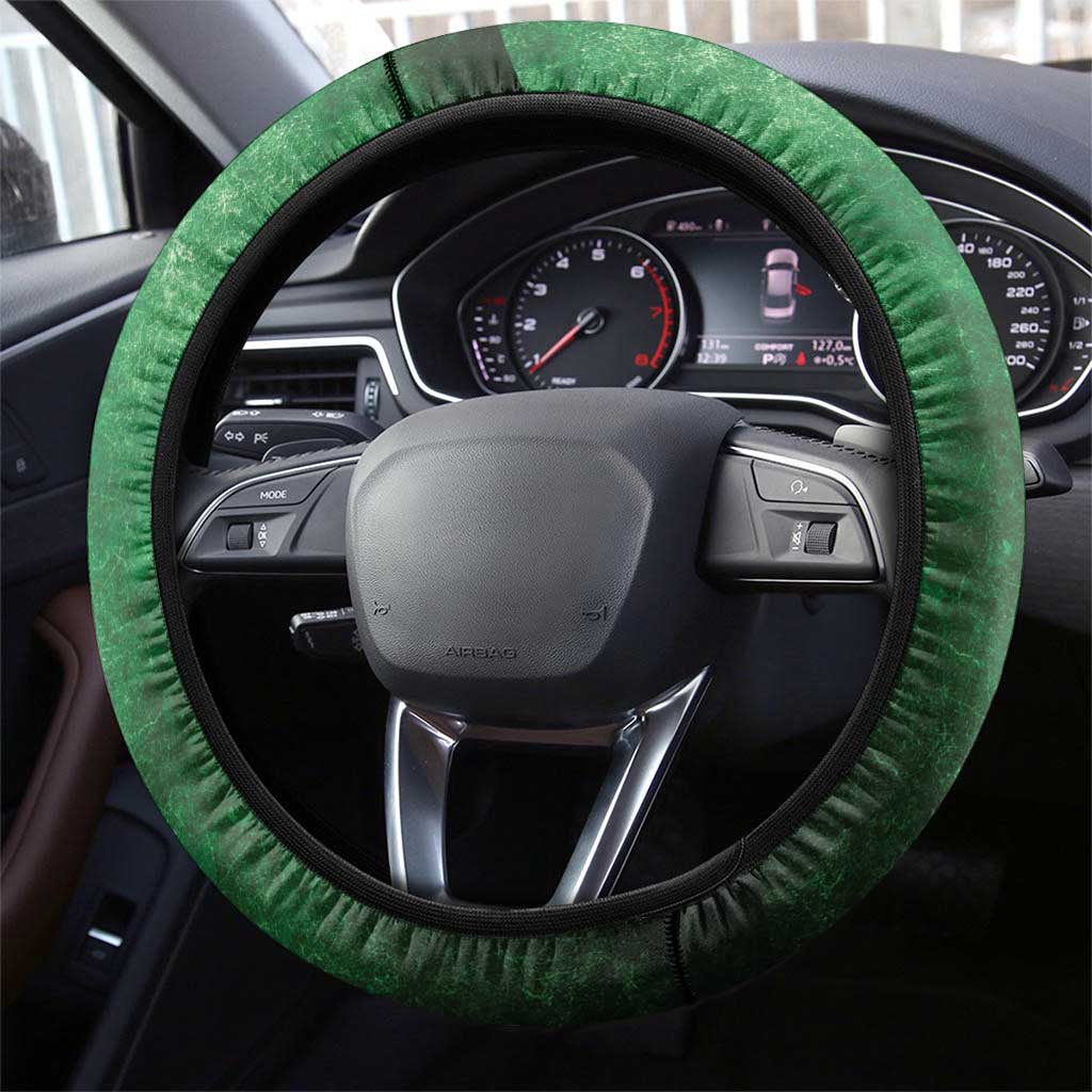One Love Jamaica Steering Wheel Cover Rastafarian Lion Reggae Grunge Style
