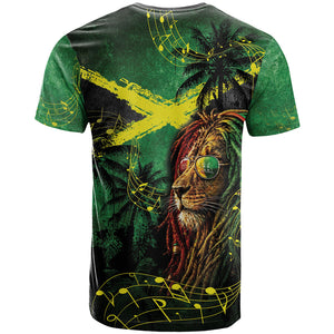 One Love Jamaica T shirt Rastafarian Lion Reggae Grunge Style