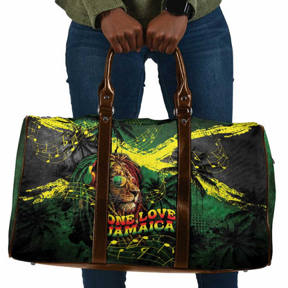One Love Jamaica Travel Bag Rastafarian Lion Reggae Grunge Style