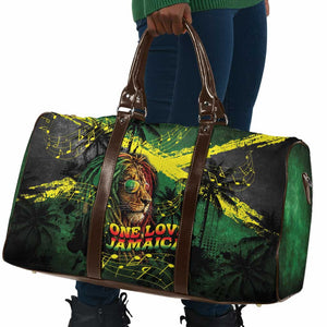 One Love Jamaica Travel Bag Rastafarian Lion Reggae Grunge Style