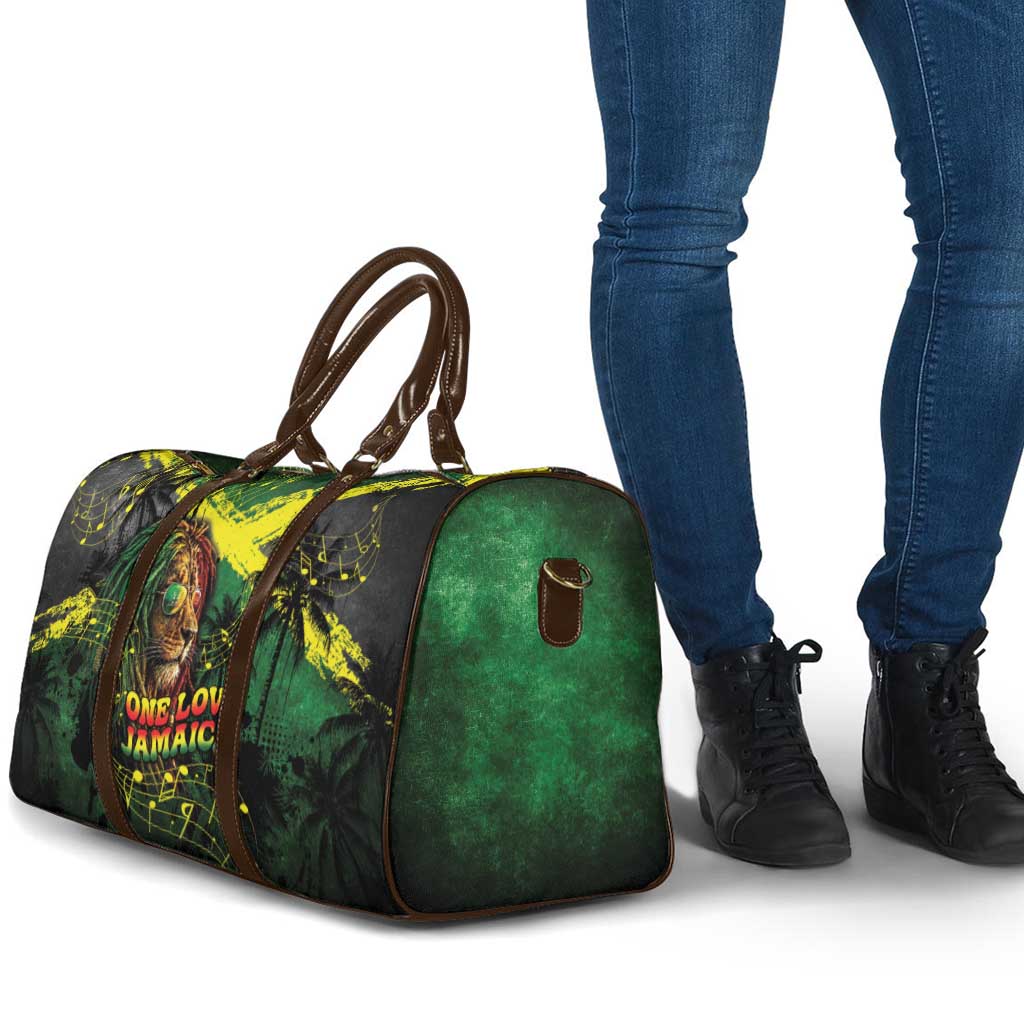One Love Jamaica Travel Bag Rastafarian Lion Reggae Grunge Style