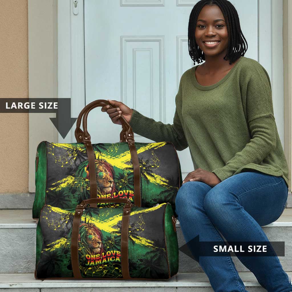 One Love Jamaica Travel Bag Rastafarian Lion Reggae Grunge Style