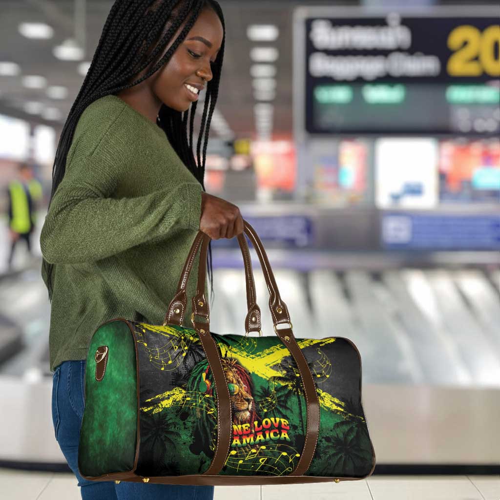 One Love Jamaica Travel Bag Rastafarian Lion Reggae Grunge Style
