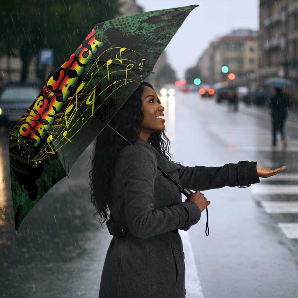 One Love Jamaica Umbrella Rastafarian Lion Reggae Grunge Style