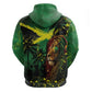 One Love Jamaica Zip Hoodie Rastafarian Lion Reggae Grunge Style
