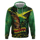 One Love Jamaica Zip Hoodie Rastafarian Lion Reggae Grunge Style