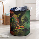 One Love Bahamas Laundry Basket Rastafarian Lion Reggae Grunge Style