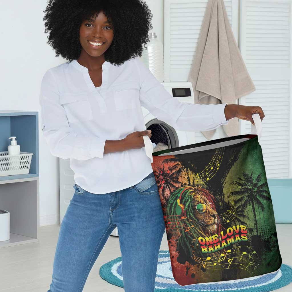 One Love Bahamas Laundry Basket Rastafarian Lion Reggae Grunge Style