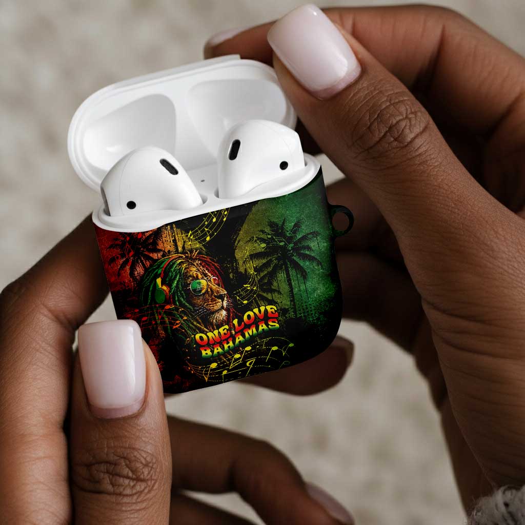 One Love Bahamas AirPods Case Rastafarian Lion Reggae Grunge Style