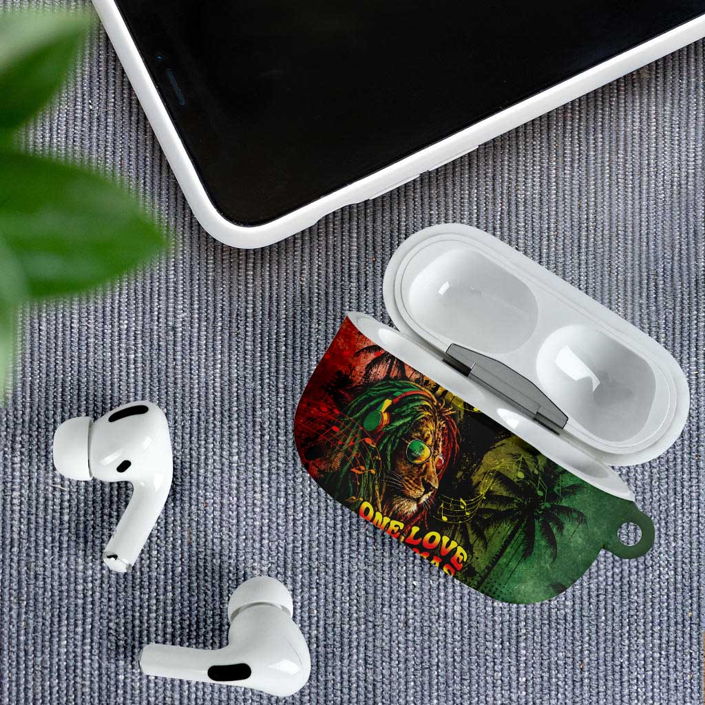 One Love Bahamas AirPods Case Rastafarian Lion Reggae Grunge Style