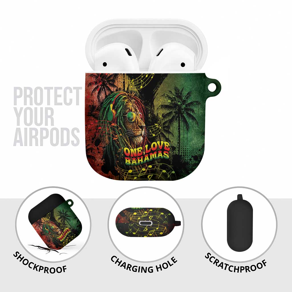 One Love Bahamas AirPods Case Rastafarian Lion Reggae Grunge Style