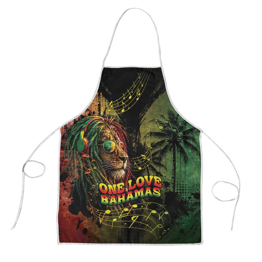 One Love Bahamas Apron Rastafarian Lion Reggae Grunge Style