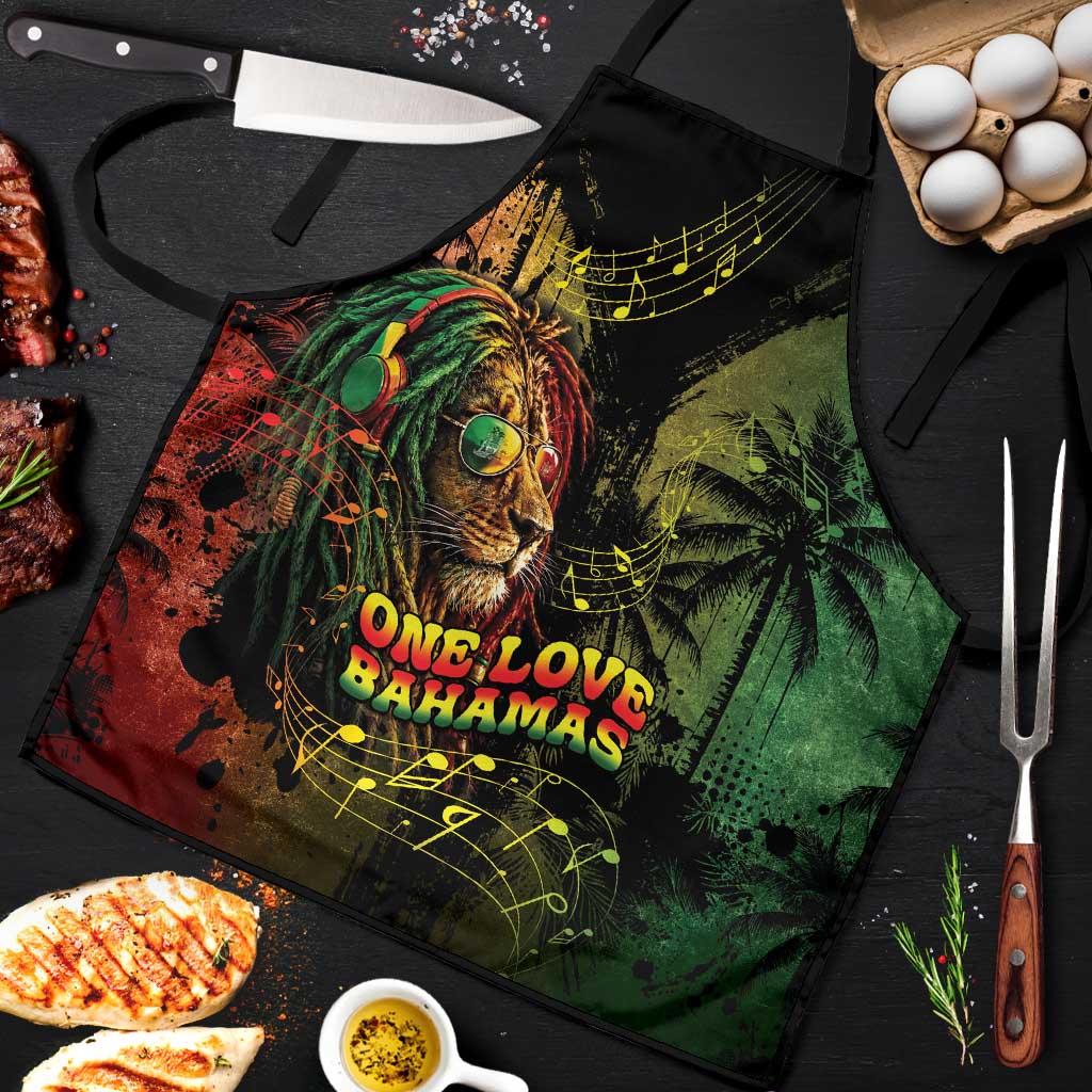 One Love Bahamas Apron Rastafarian Lion Reggae Grunge Style