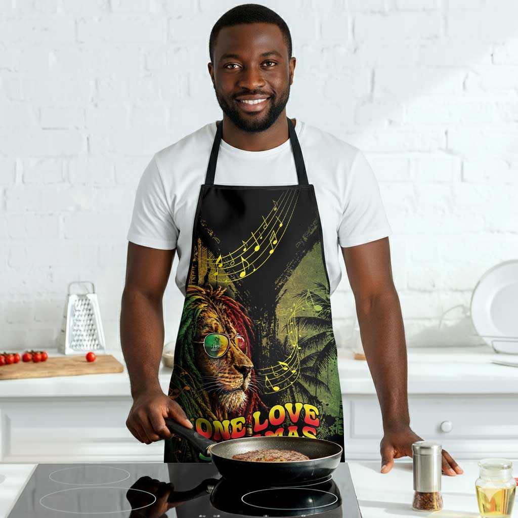 One Love Bahamas Apron Rastafarian Lion Reggae Grunge Style